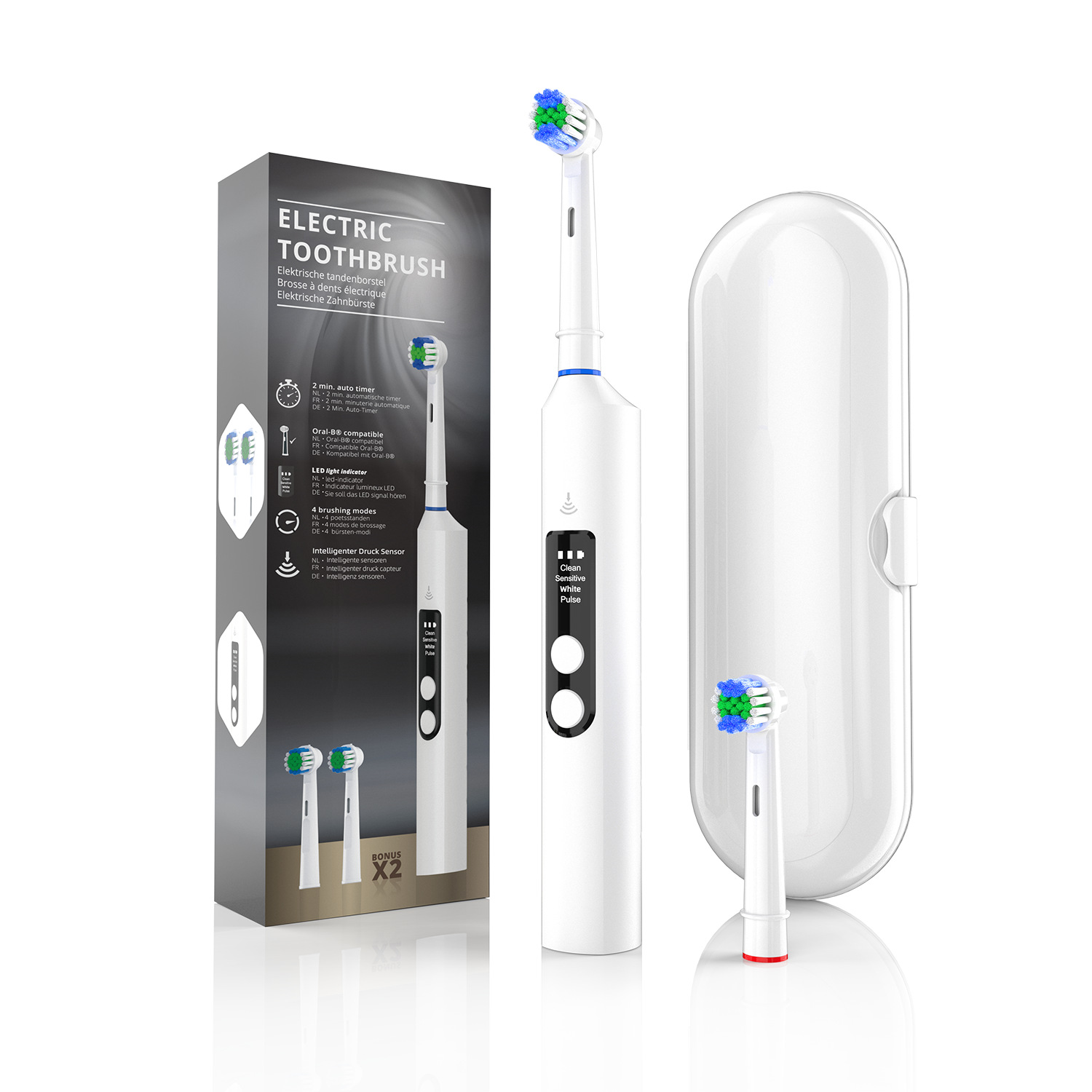 Electric Toothbrush Sonic - Spazzolino elettrico intelligente completamente automatico ricaricabile