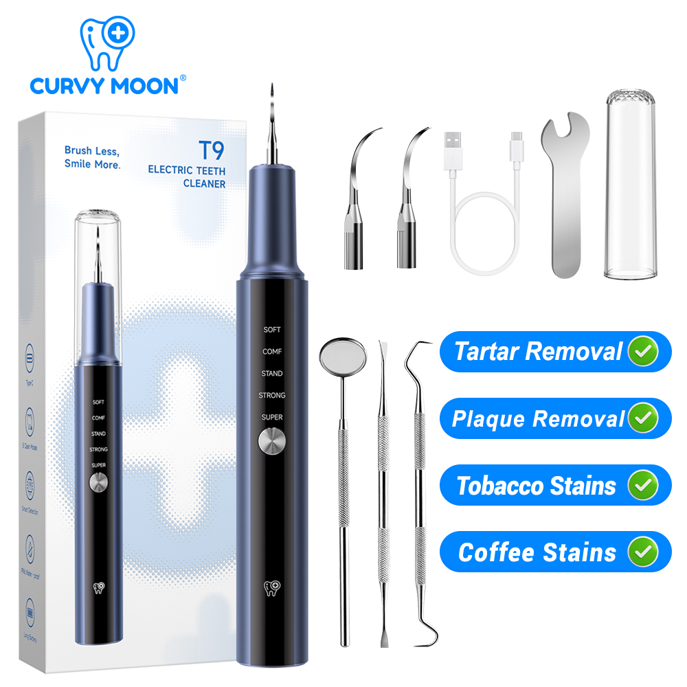 Teeth Whitening And Stain Removal - Pulitore Dentale Elettrico a Ultrasuoni, Rimuovi