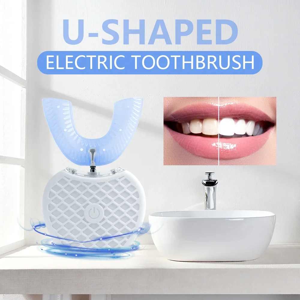 Teeth Whitening With Blue Light - Spazzolino elettrico ad ultrasuoni per adulti,