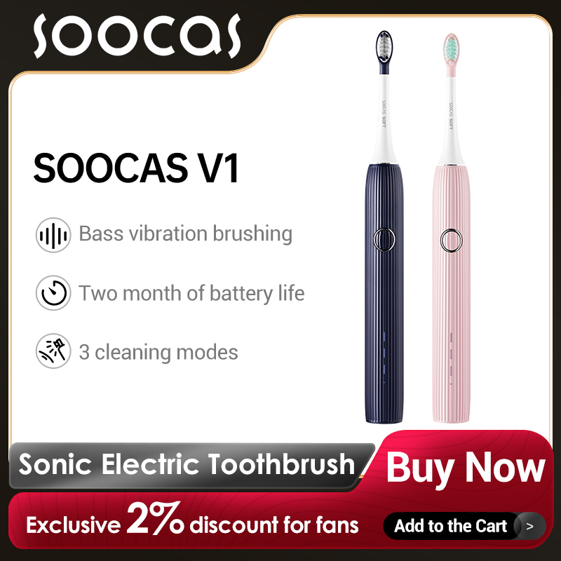 Electric Toothbrush Sonic - SOOCAS Sonic spazzolino elettrico V1 pulizia