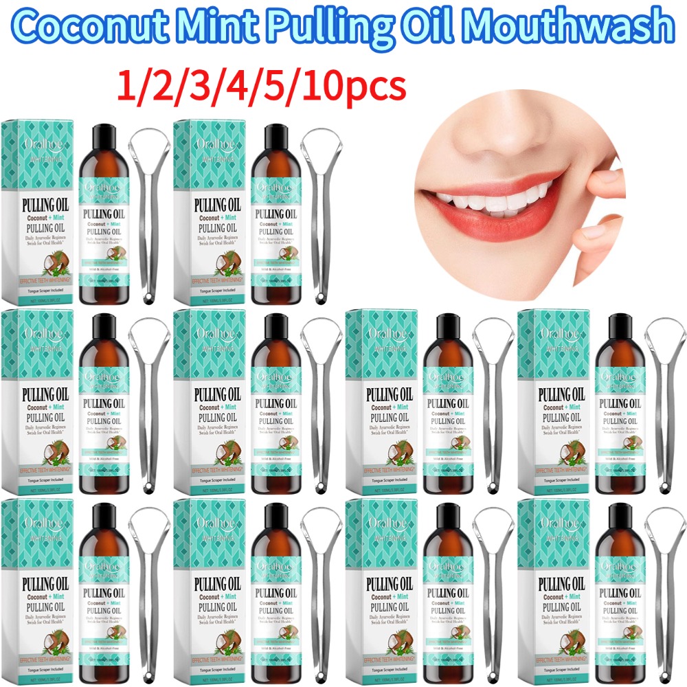Teeth Whitening Oil Pulling - Olio per tirare la menta di