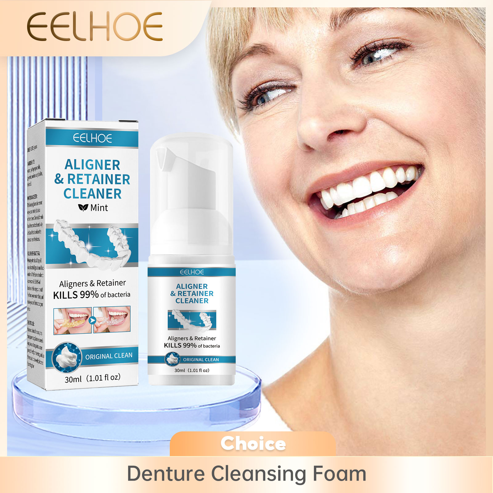 Teeth Whitening Naturally - Allineatore Protesi Detergente Schiuma Pulizia Profonda