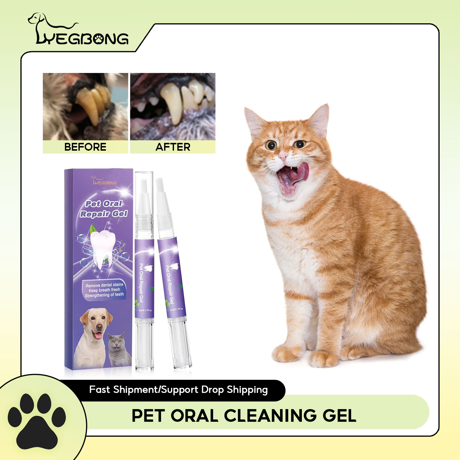 Teeth Whitening And Stain Removal - Gel per la riparazione orale dell'animale