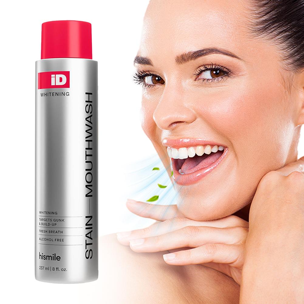 Teeth Whitening And Stain Removal - Hismile iD Collutorio Senza Alcool per