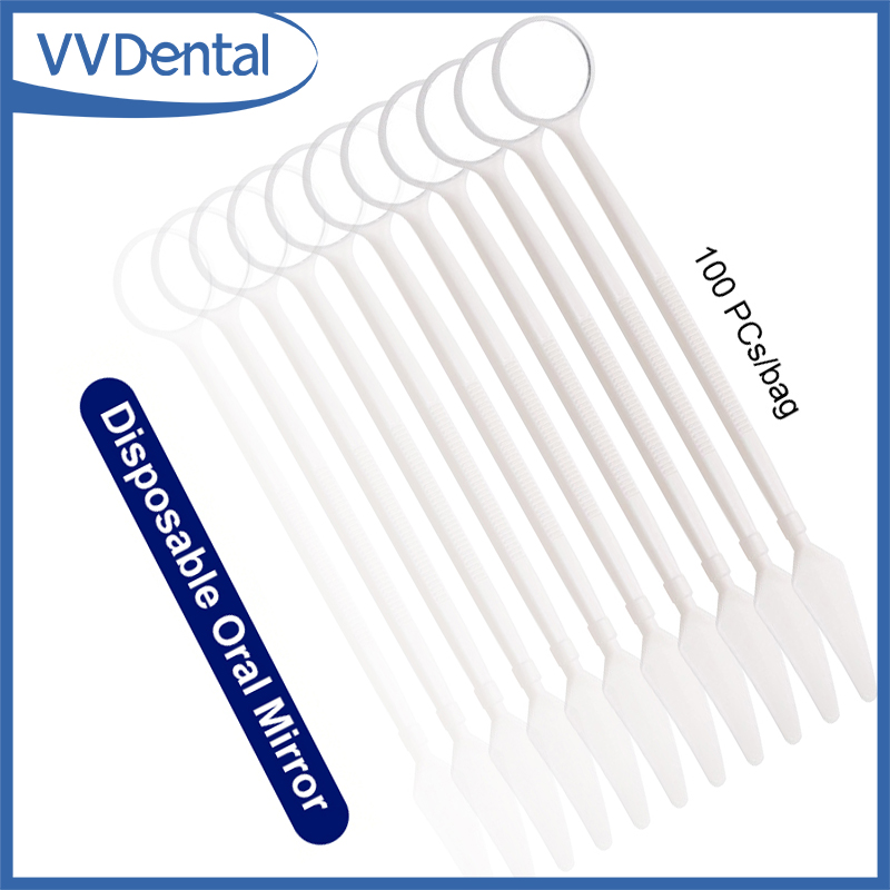 Teeth Whitening For Photos - 100 Pezzi Specchietti Dentali in Plastica