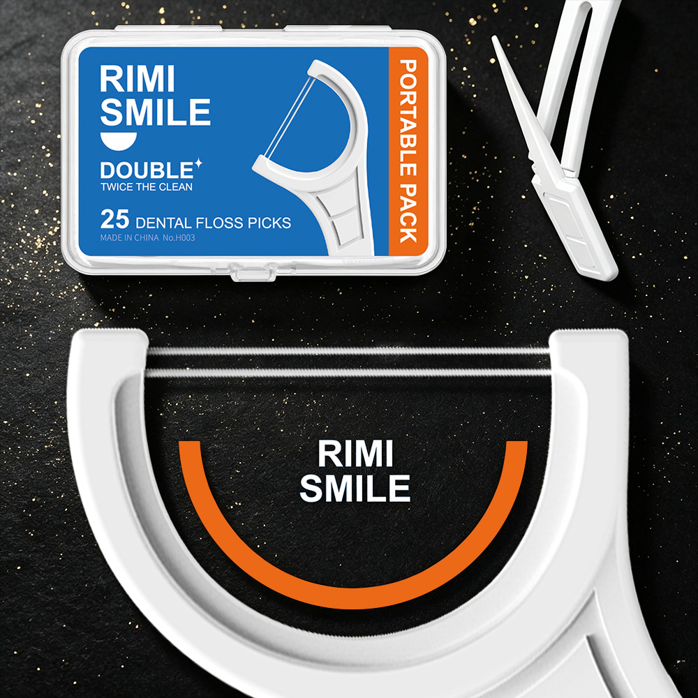 Dental Floss Picks - Filo Interdentale Portatile Doppio con Scatola,