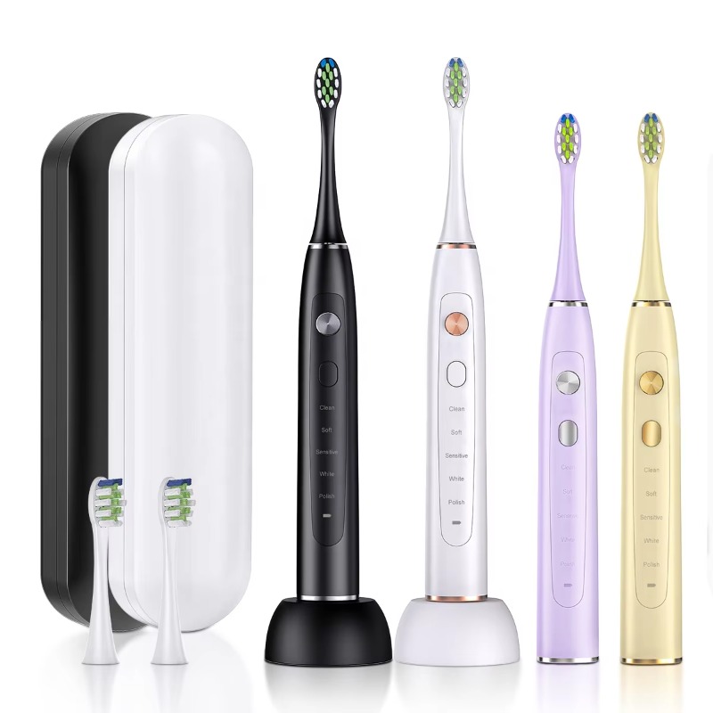 Electric Toothbrush Sonic - Spazzolino Elettrico Sonico Ricaricabile con 8