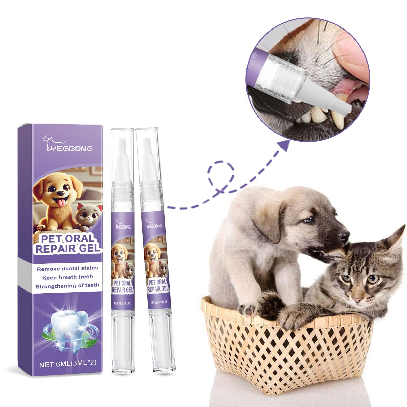 Teeth Whitening Pen - 12 pz Pet Spazzolino Da Denti