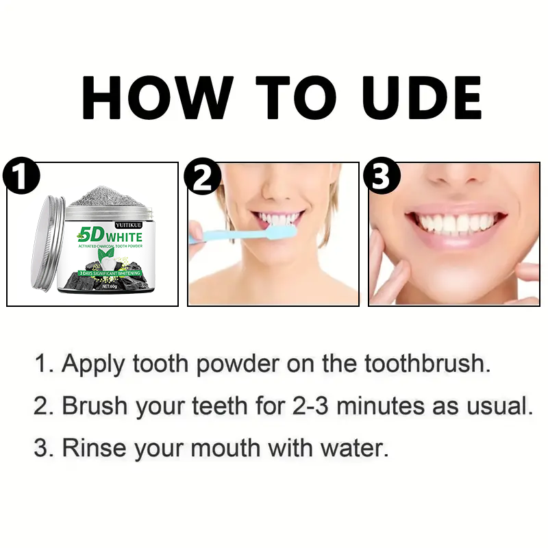 YUlTlKUE 5D Polvere dentifrici - Teeth Whitening Naturally recensione e prezzo