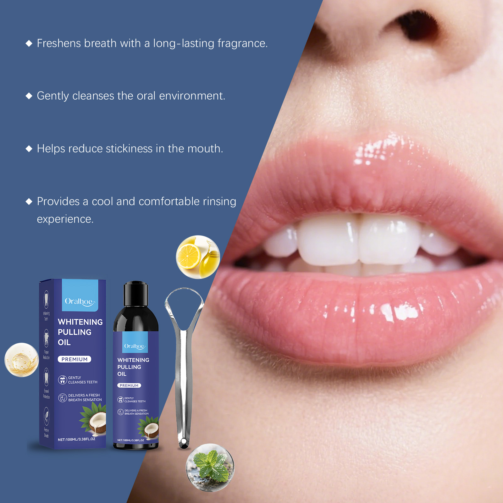 Collutorio all'Olio di Cocco c - Teeth Whitening Oil Pulling recensione e prezzo