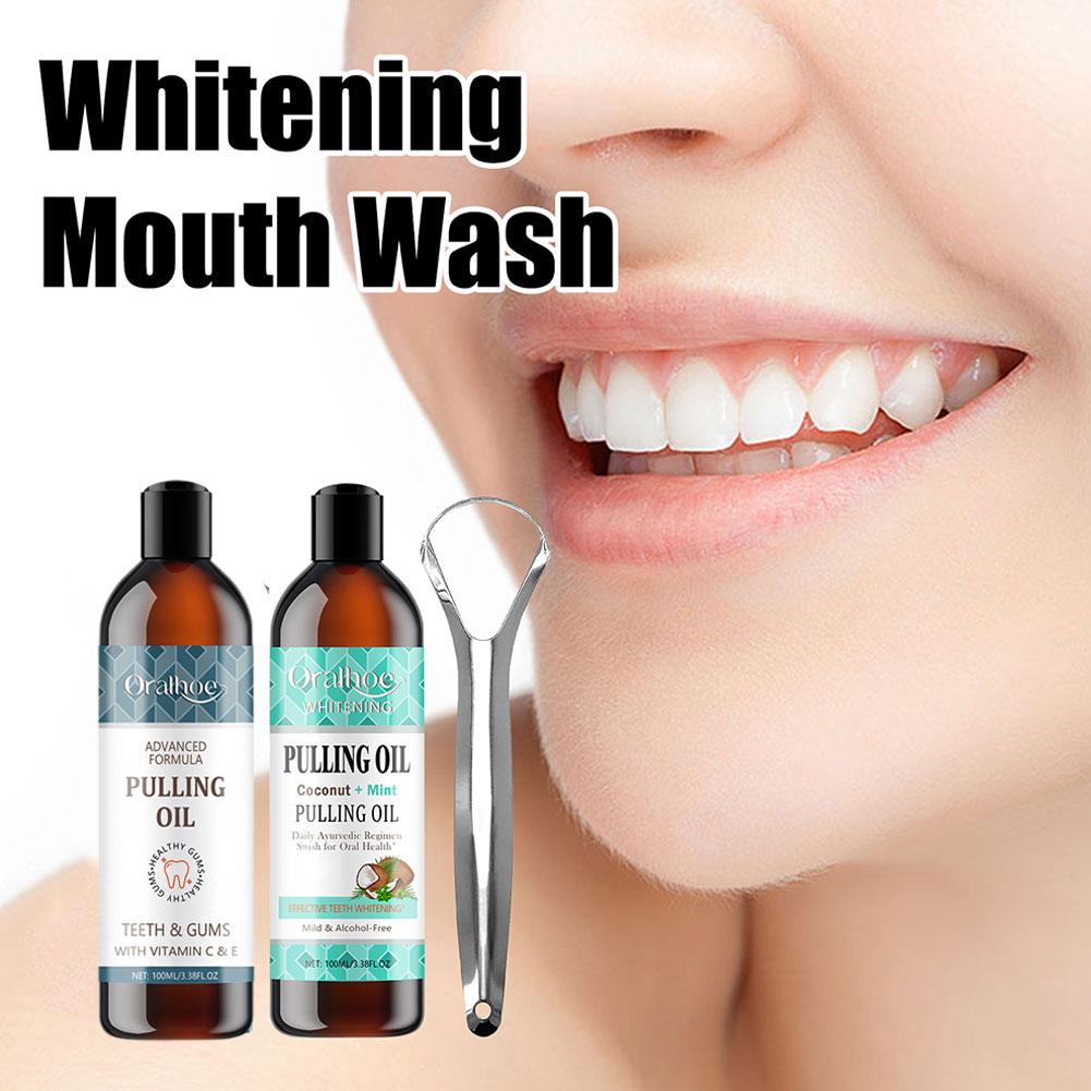 Olio di cocco e menta per la c - Teeth Whitening Oil Pulling recensione e prezzo