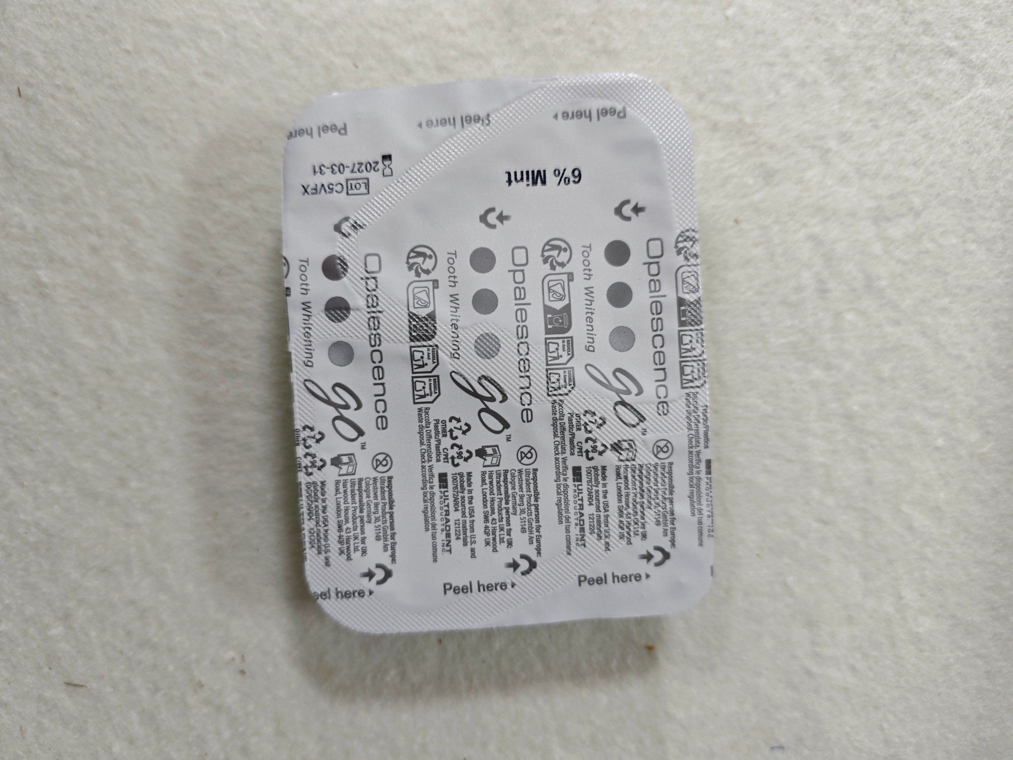Ultradent Opalescence Go Patch - Teeth Whitening Opalescence Go recensione e prezzo