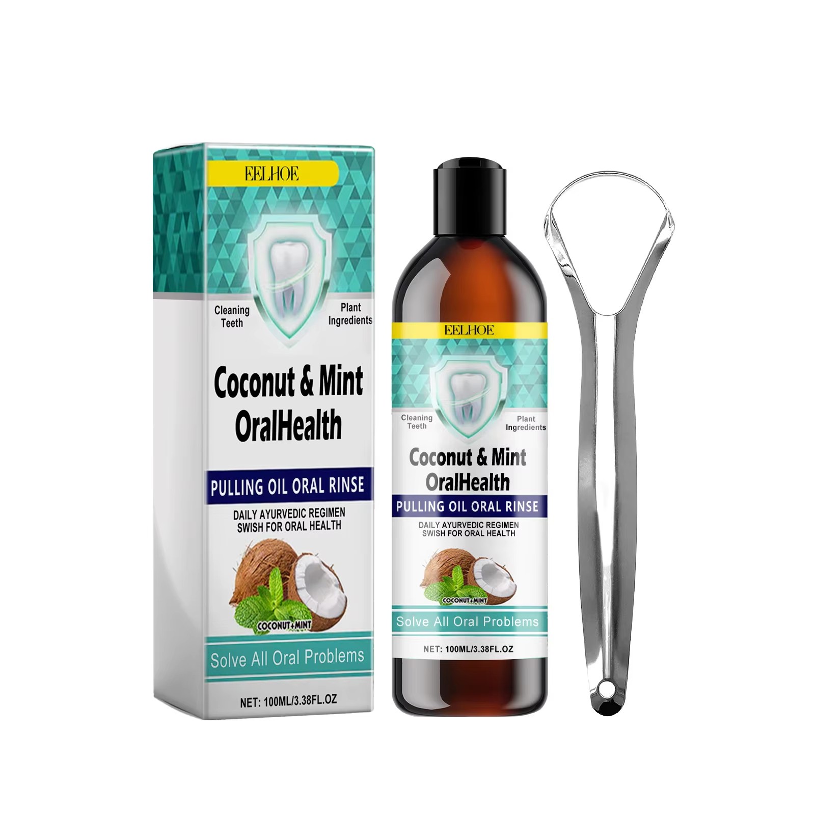 EELHOE Menta Olio di Cocco Tir - Teeth Whitening Oil Pulling recensione e prezzo