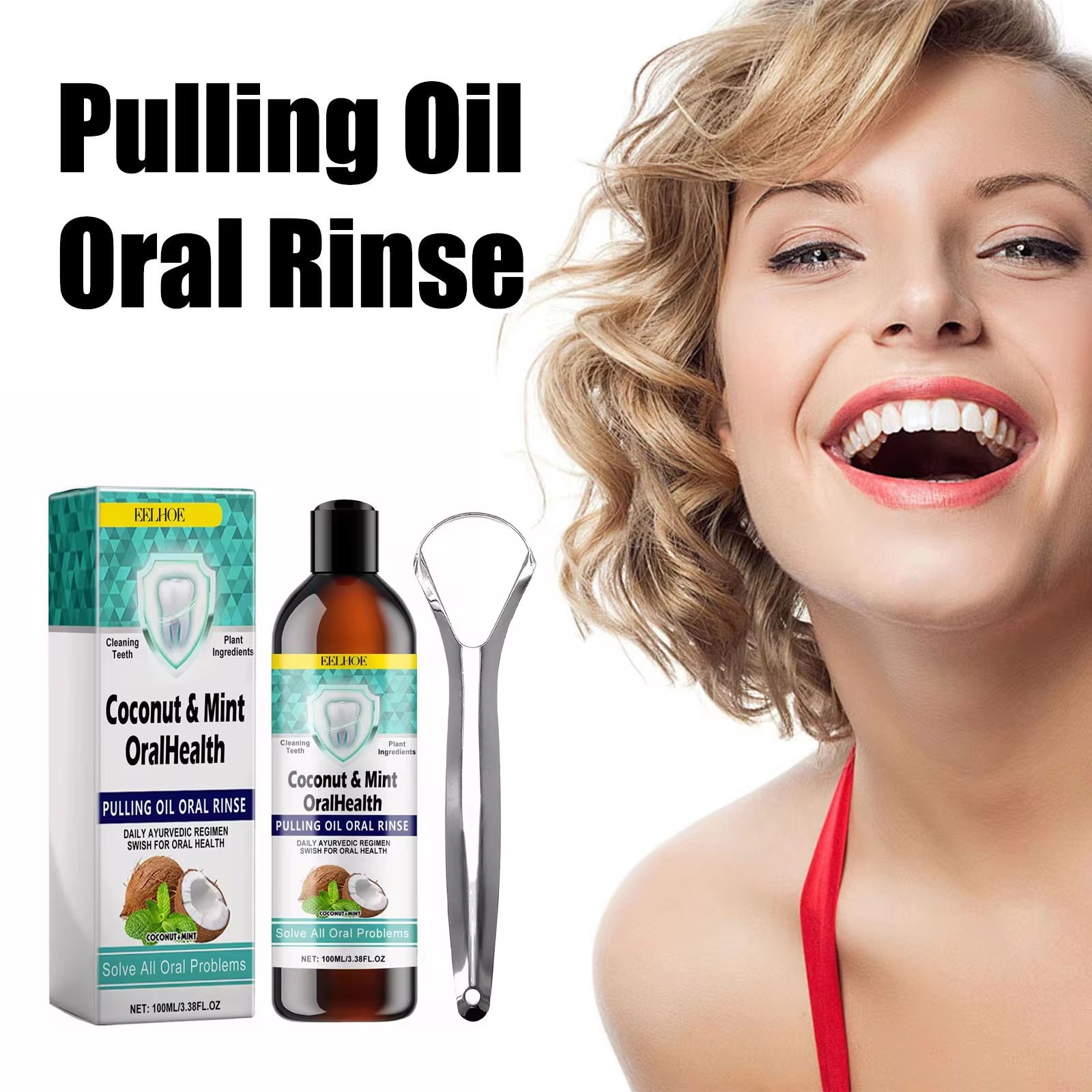EELHOE Menta Olio di Cocco Tir - Teeth Whitening Oil Pulling recensione e prezzo